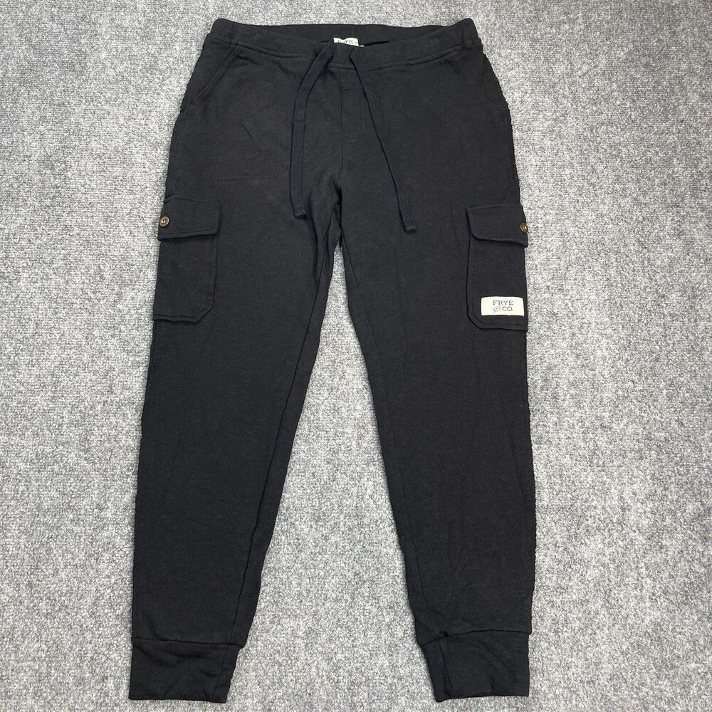 FRYE & Co Foxtail Heritage Sweatpants Joggers Size Medium Black FMF1K516